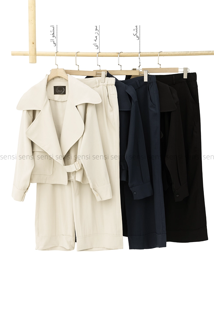 ست کت شلوار کرپ کوپرا کد1005371